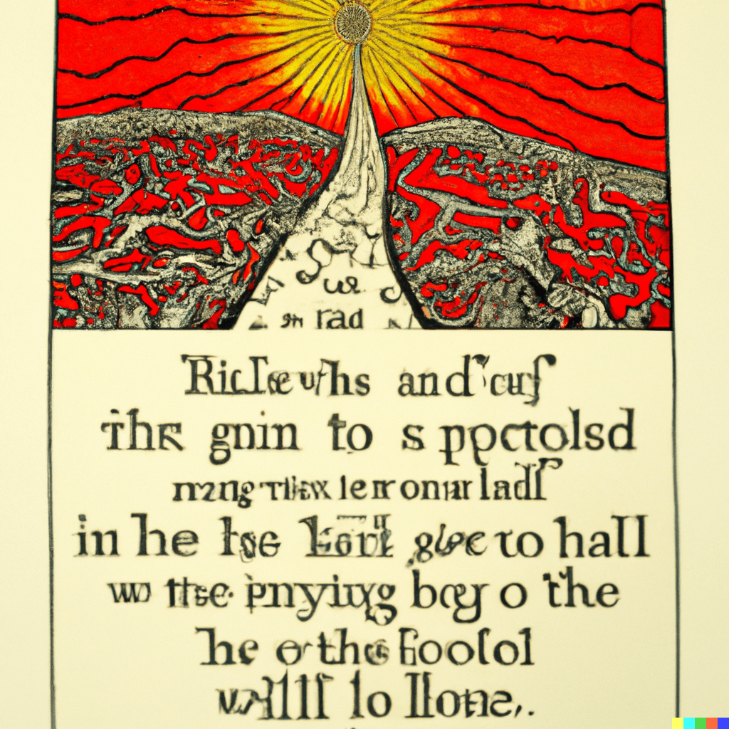A path to hell paved with good intentions, William Blake illuminated print